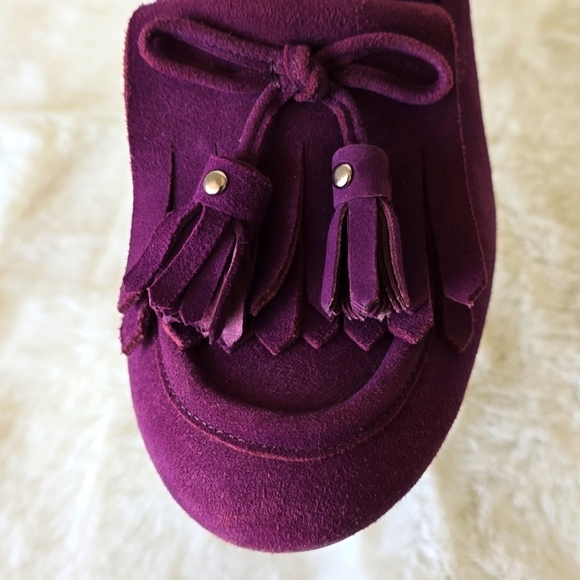 Coach Purple Suede "Terri" Wedges - Picture 3 of 9